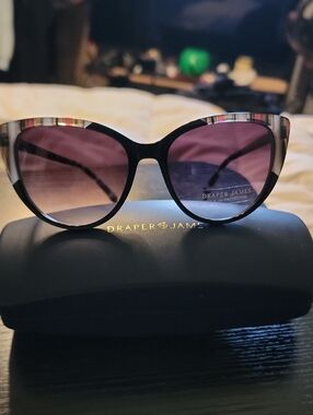 Draper James FJ7045 003 Black Stripe Women's Sunglasses